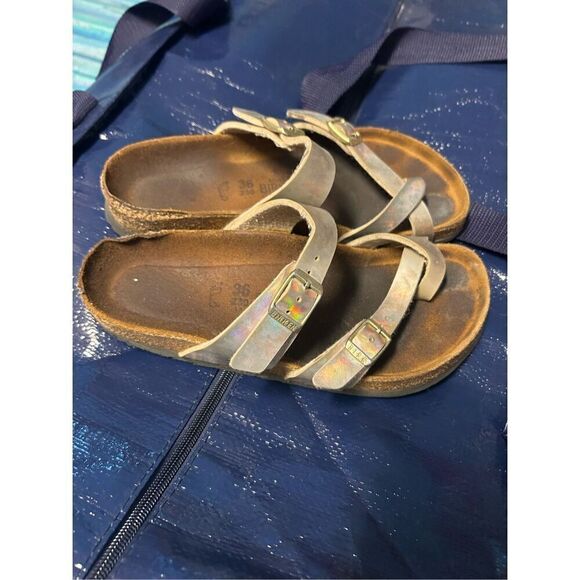 Birkenstock Mayari Toe Loop Sandals Holographic Straps Women - Picture 7 of 8